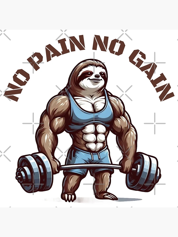 Strong sloth bodybuilding sloth drawing gifts Ornament by Norman W
