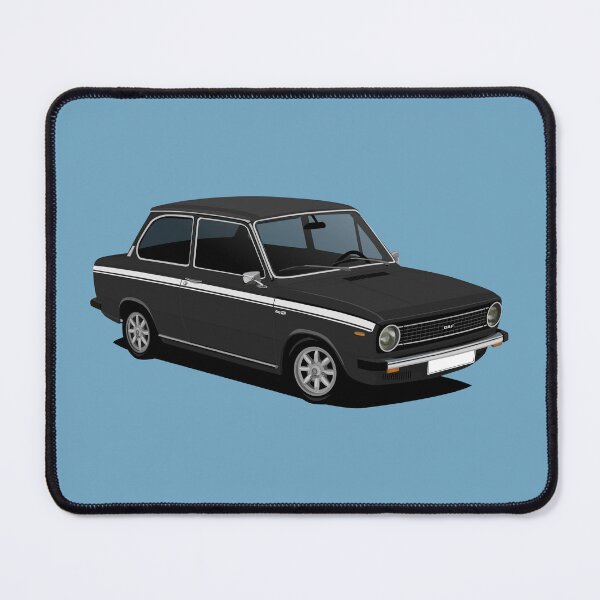 Item preview, DAF 66 - car illustration - black designed and sold by knappidesign.