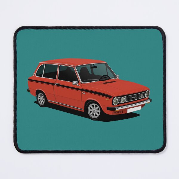 Item preview, DAF 66 Combi - illustration - red designed and sold by knappidesign.