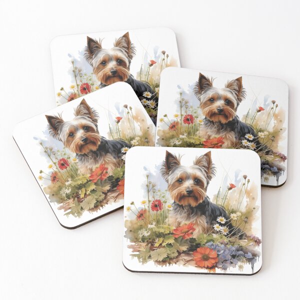 Item preview, Yorkshire Terrier Dog Watercolor Artwork designed and sold by PhotoObjects.