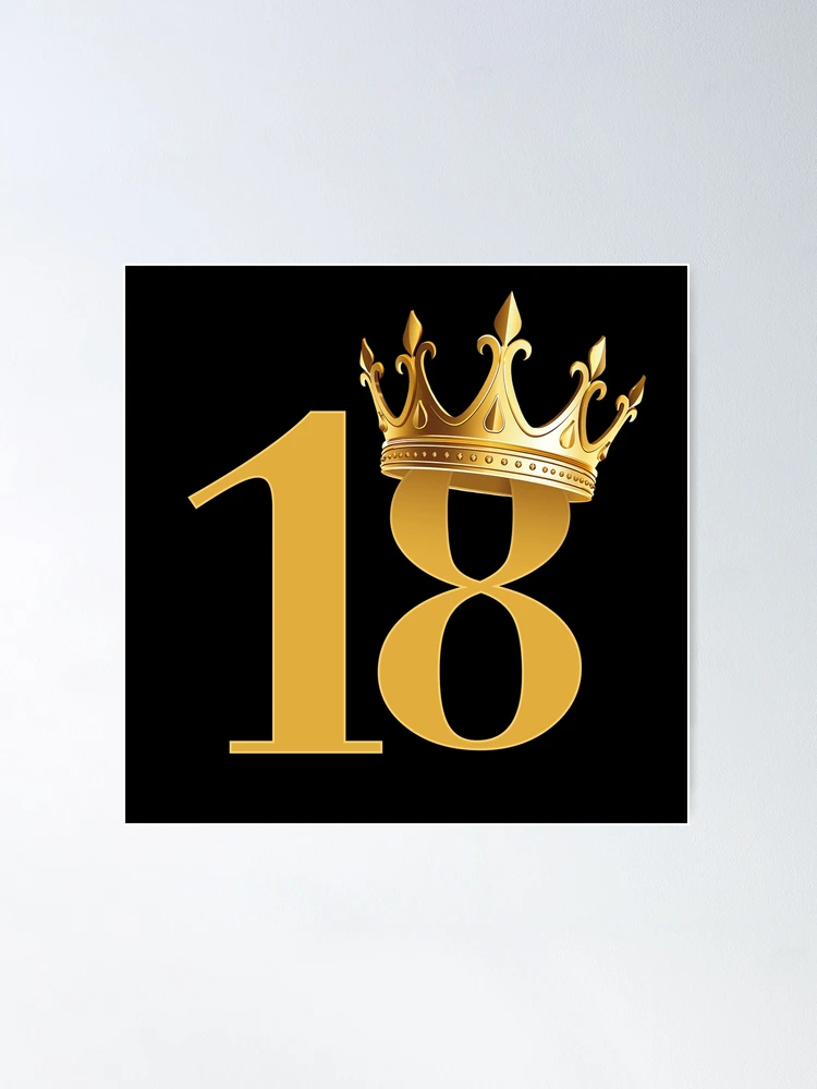 THE CROWN 18 イエローサイン入り 18th Birthday and a crown 