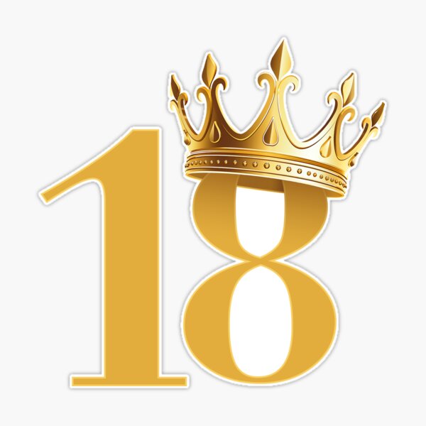 THE CROWN 18 イエローサイン入り 18th Birthday and a crown 
