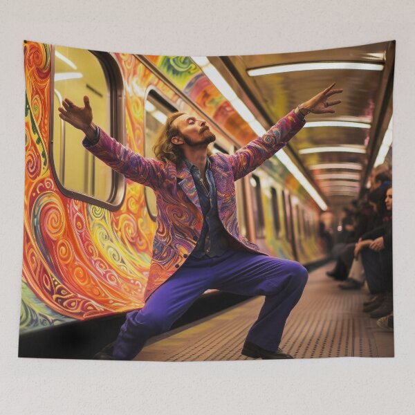 Item preview, Ecstatic man, full of joy and high on life designed and sold by Geraldine (Gezza) Maddrell.