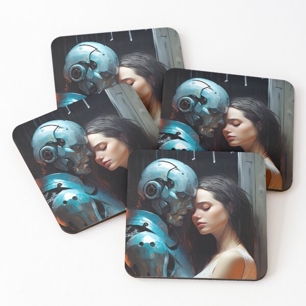 Item preview, Robot and Human Futuristic Love designed and sold by EmAlaver.