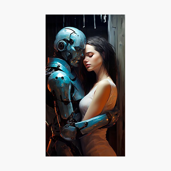 Item preview, Robot and Human Futuristic Love designed and sold by EmAlaver.
