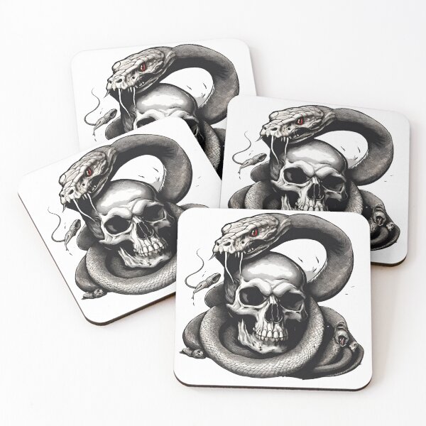 Item preview, Skull And Snake designed and sold by Sena KURUÇAY.