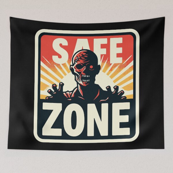 Item preview, Retro zombie safe zone designed and sold by TomFrontierArt.