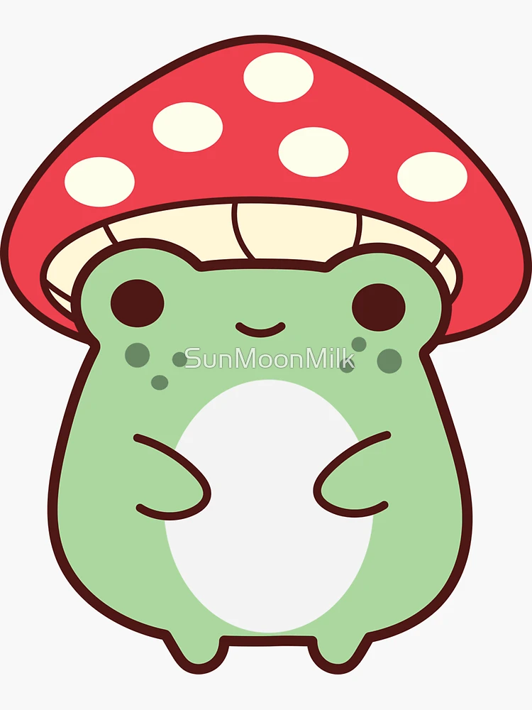 Cute Cartoon Mushroom Frog Plush Toy Kawaii Stuffed Animals Green