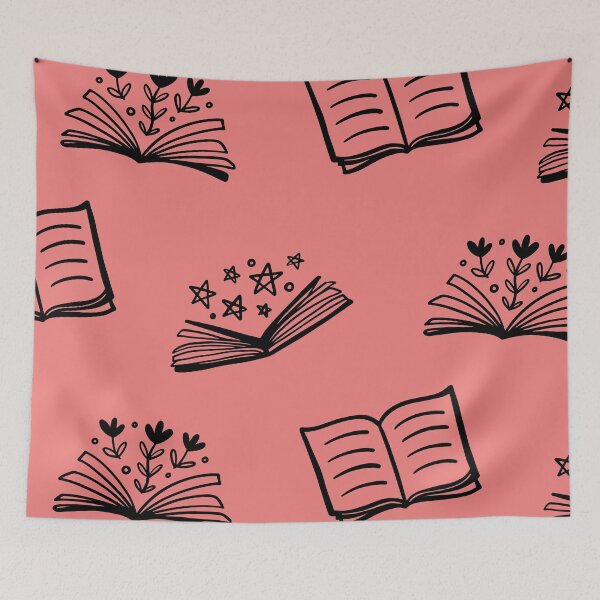 Item preview, Light Coral Books Pattern. designed and sold by ARichArts.