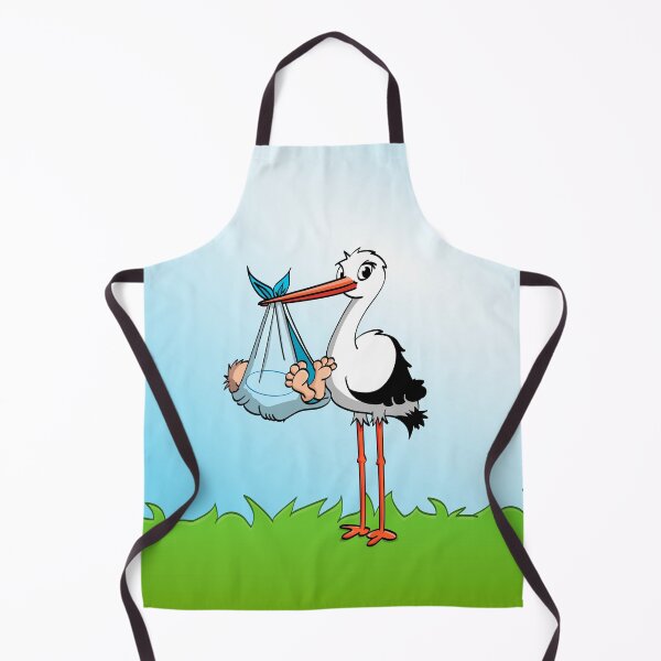 Item preview, The stork who delivers the baby boy. Vector gender illustration. designed and sold by Stef Ringoot, cartoons and illustrations.