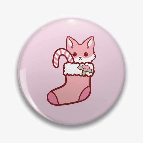 Item preview, Pink Fox Christmas Stocking designed and sold by SunMoonMilk.