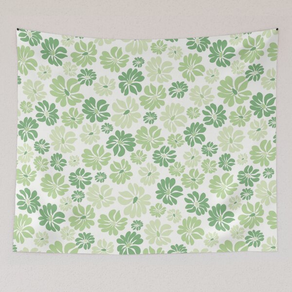 Item preview, PASTEL GREEN SUMMER COCONUT GIRL BOHO FLOWERS designed and sold by blomastudios.