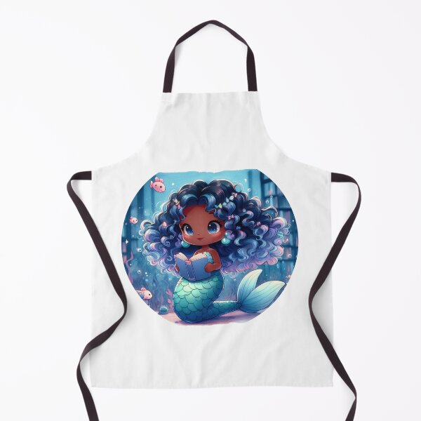 Item preview, Cute Mermaid Cartoon Reading Under the Sea designed and sold by ArTeaCupcake.