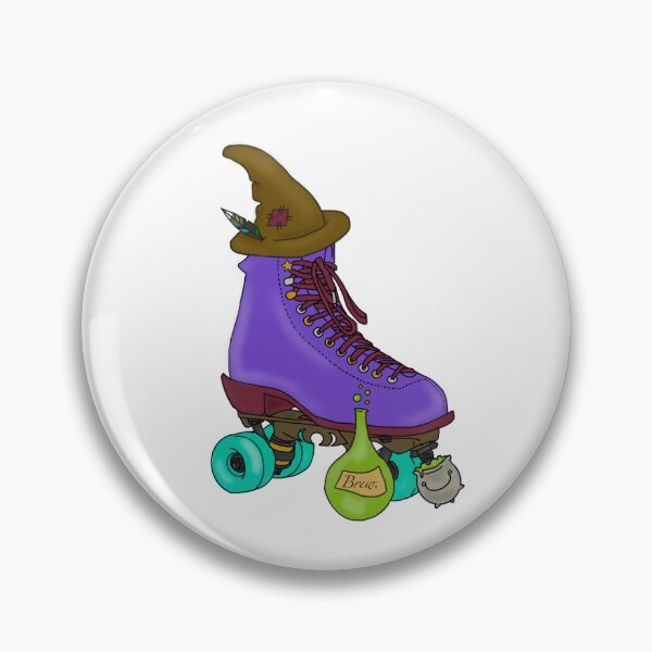 Item preview, Roller Skate Witch Purple designed and sold by TinkerTrix.
