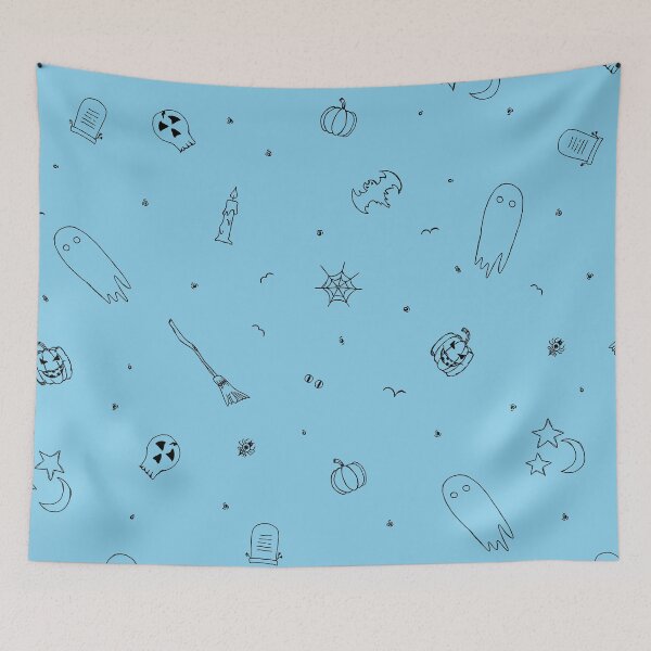 Item preview, Powder Blue Halloween Pattern. designed and sold by ARichArts.