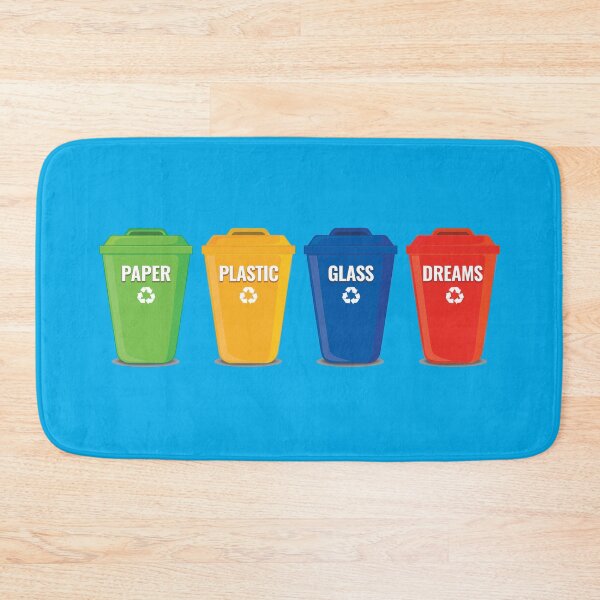 Item preview, Paper plastic glass dreams. 4 trash bins. designed and sold by MrPila.