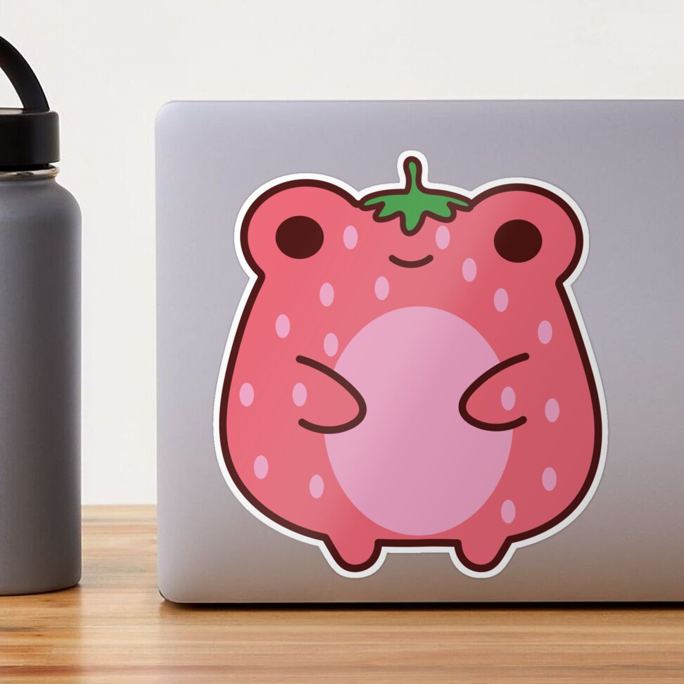 Strawberry Forg/Frog Sticker – MunjoMunjo