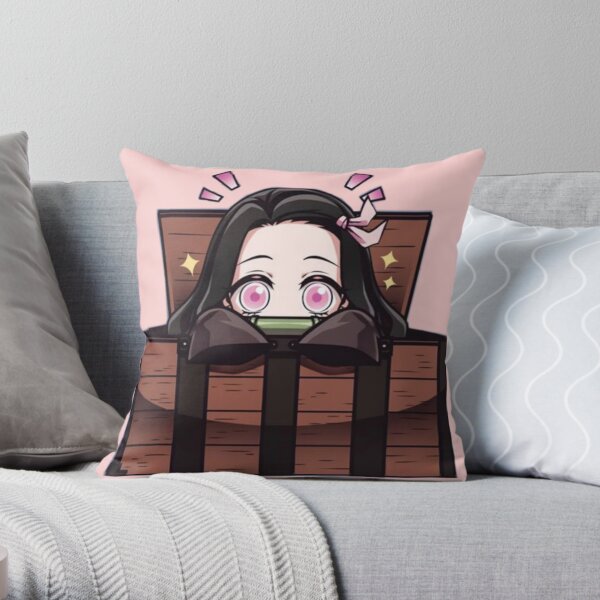 nezuko cute Throw Pillow