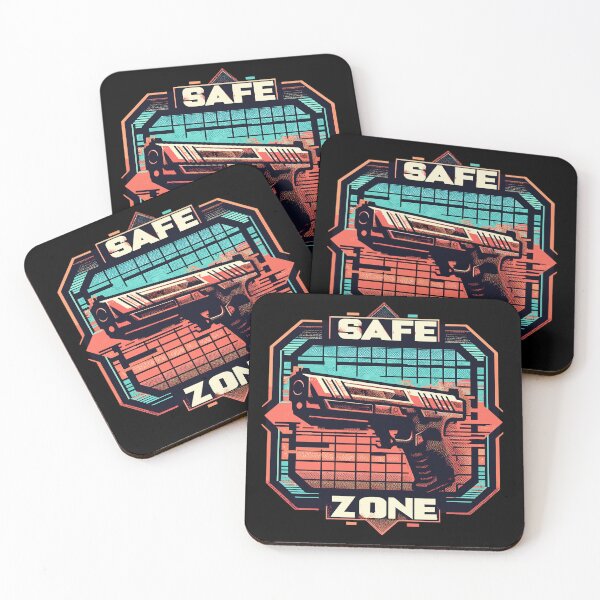 Item preview, Retro safe zone guns club firearm  designed and sold by TomFrontierArt.