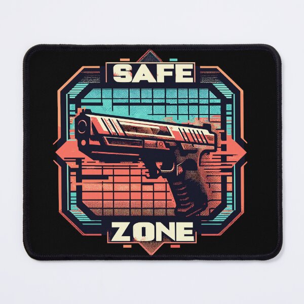Item preview, Retro safe zone guns club firearm  designed and sold by TomFrontierArt.