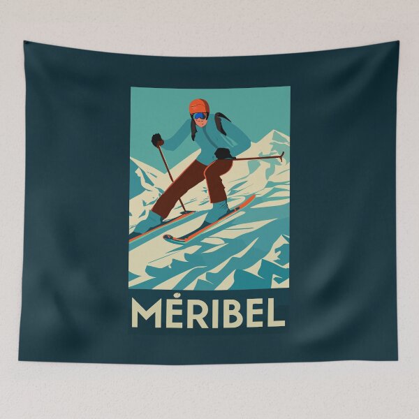 Item preview, A Vintage Travel Art of Meribel - France  designed and sold by GoodOldVintage.