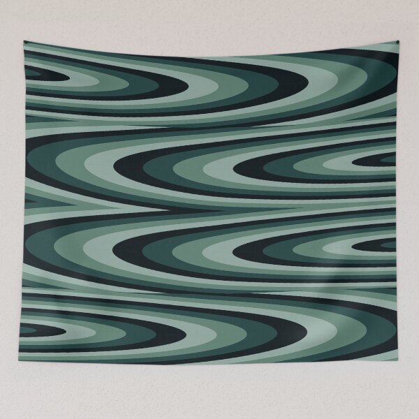 Item preview, Verdant Green Waves Pattern designed and sold by TheArtism.
