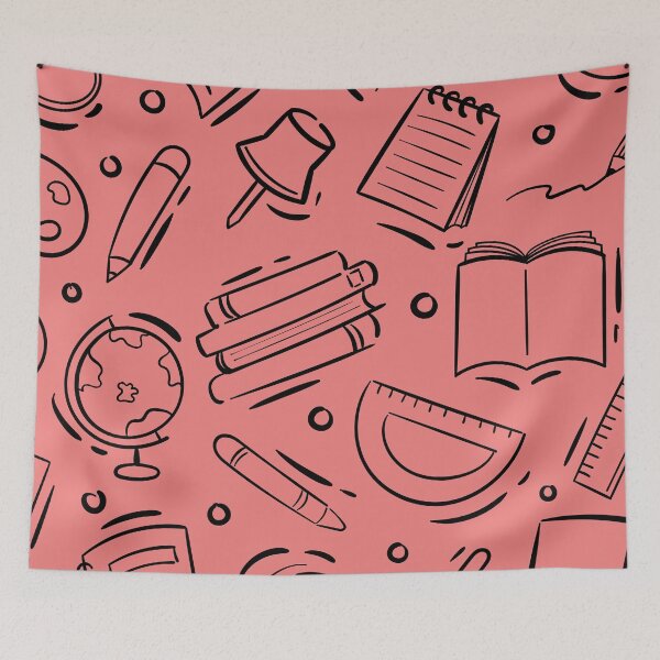Item preview, Light Coral School Pattern. designed and sold by ARichArts.