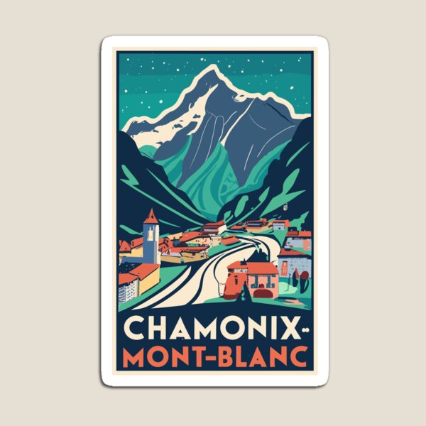 Item preview, A Vintage Travel Art of Chamonix-Mont-Blanc - France  designed and sold by GoodOldVintage.