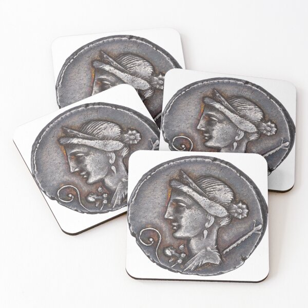 Item preview, Venus, the goddess of love, with Cupid on her shoulder, 46 BC designed and sold by OptimoPrincipi Roman Coins.