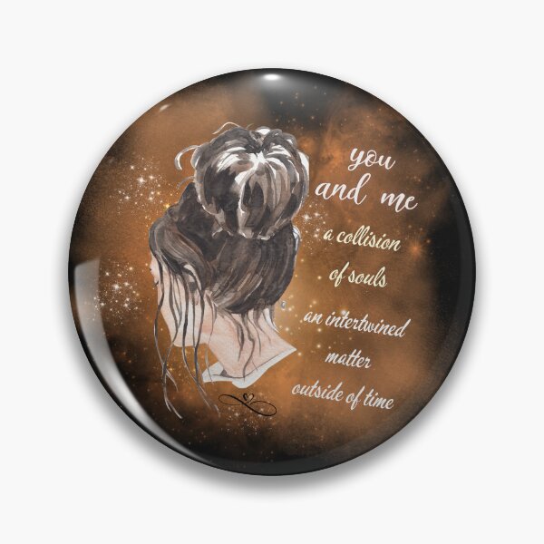 Item preview, "A collision of souls", Dreamy Graphic Design with Original Poetry, black background designed and sold by Lunardreams54.