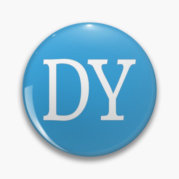 Item preview, DY Initials Monogram Elegant White Letters designed and sold by Jeallan Designs.