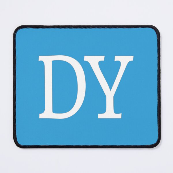 Item preview, DY Initials Monogram Elegant White Letters designed and sold by Jeallan Designs.