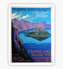 Vintage Crater Lake Oregon Travel Sticker