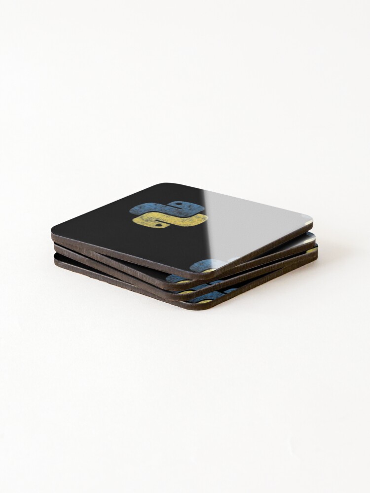 Thumbnail 4 of 5, Coasters (Set of 4), Python logo - programming language designed and sold by t1n3333.