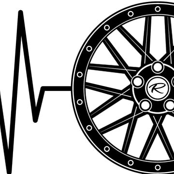 Heartbeat rim wheel wheels symbol pulse ecg tuning tuner car cars | Sticker