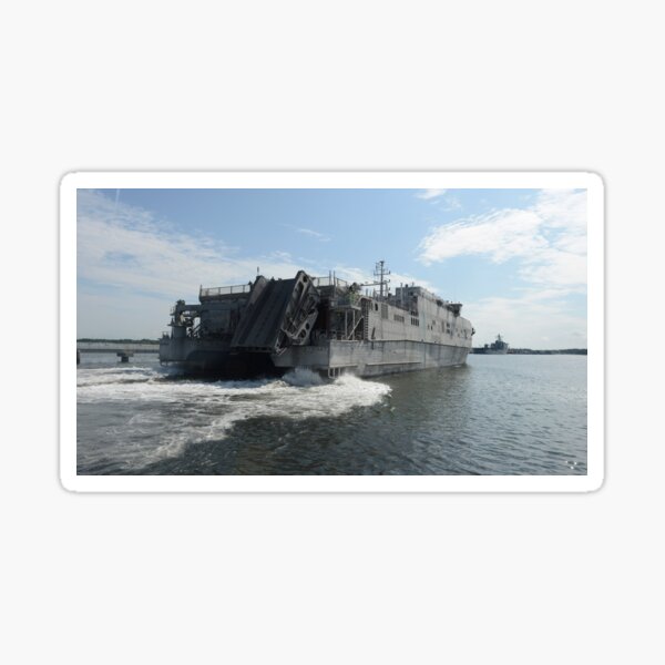 Item preview, STK109315M-USNS Spearhead transits away from a pier in Virginia. designed and sold by StocktrekImages.