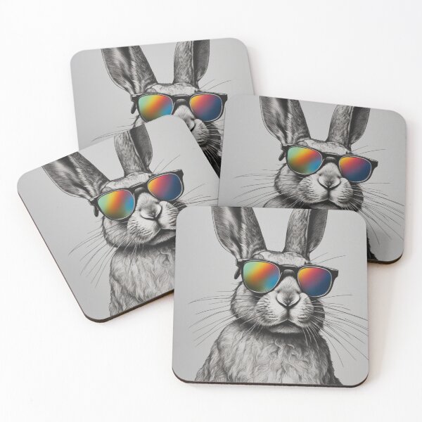 Item preview, Bunny with glasses designed and sold by BentoPrint.