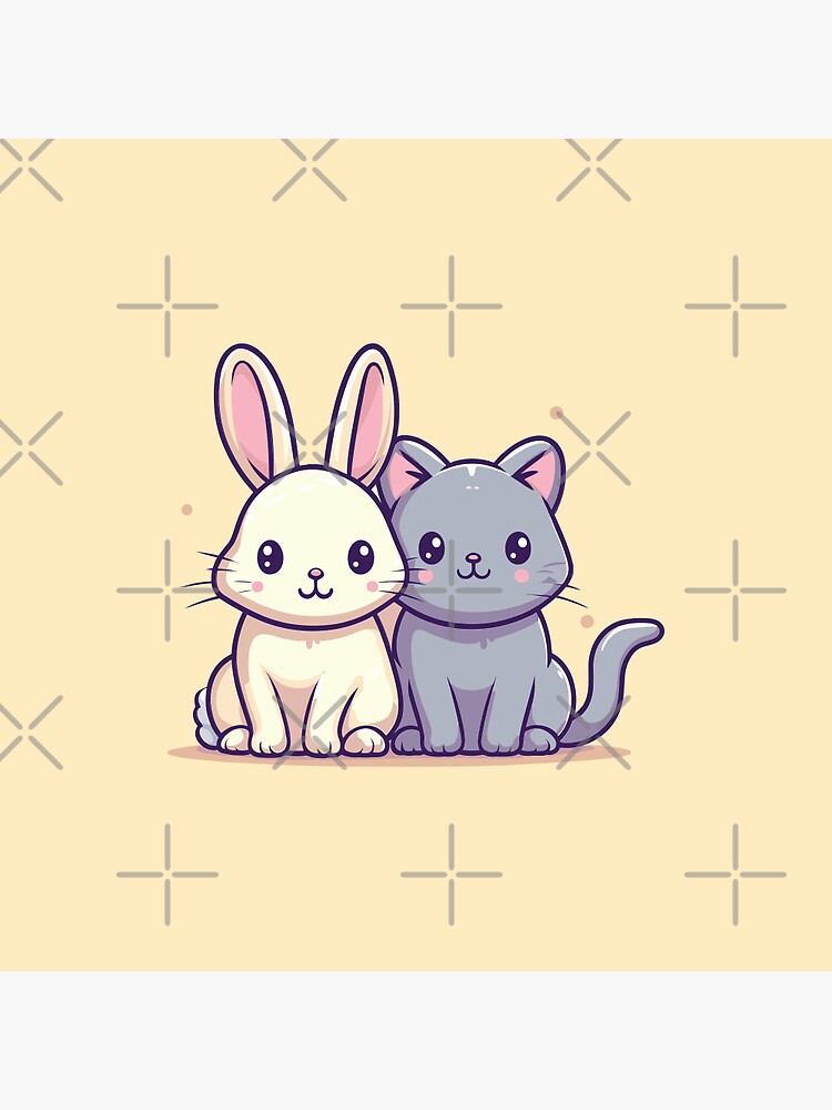 Cute Rabbit Brooch Cat Fishing Pins, Cartoon Animal Bunny Cat