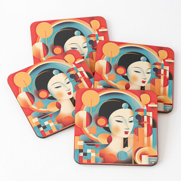 Item preview, Explore Simplistic & Minimalistic Japanese Geisha Portraits with a Majestic Touch designed and sold by ArtificialGenes.