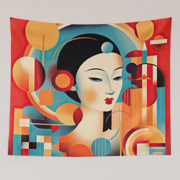Item preview, Explore Simplistic & Minimalistic Japanese Geisha Portraits with a Majestic Touch designed and sold by ArtificialGenes.