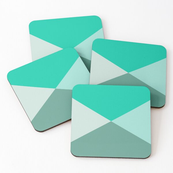 Item preview, Green Geometric Triangles Palette Pattern designed and sold by Jeallan Designs.