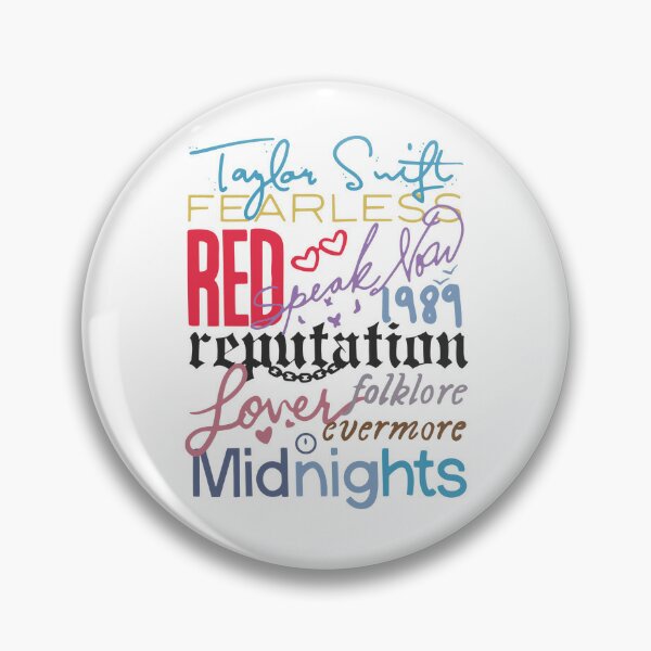 14 Taylor Swift Buttons 1 Inch Pins Button Pin Badge Album Vinyl  Discography 1989 Red Reputation Lover 