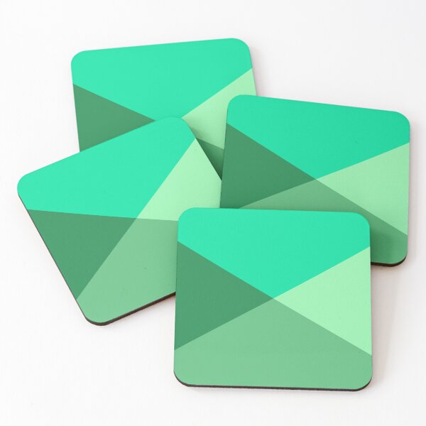 Item preview, Green Geometric Triangles Palette Pattern designed and sold by Jeallan Designs.
