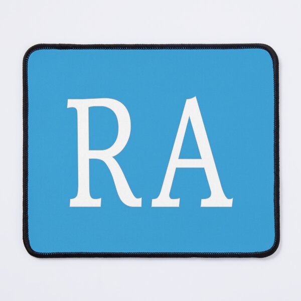 Item preview, RA Initials Monogram Elegant White Letters designed and sold by Jeallan Designs.
