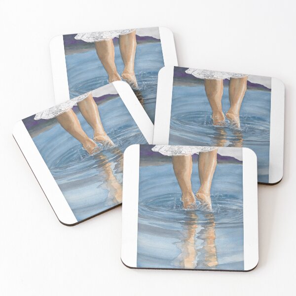 Item preview, Faith Girl Walking on Water, Watercolor designed and sold by lexieaustinart.