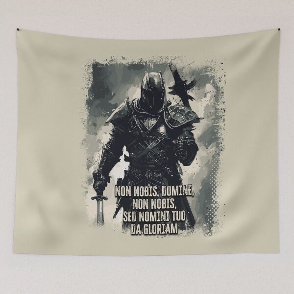 Item preview, Templar Knight Motto The crusader / abstract warrior portrait designed and sold by Naumovski.