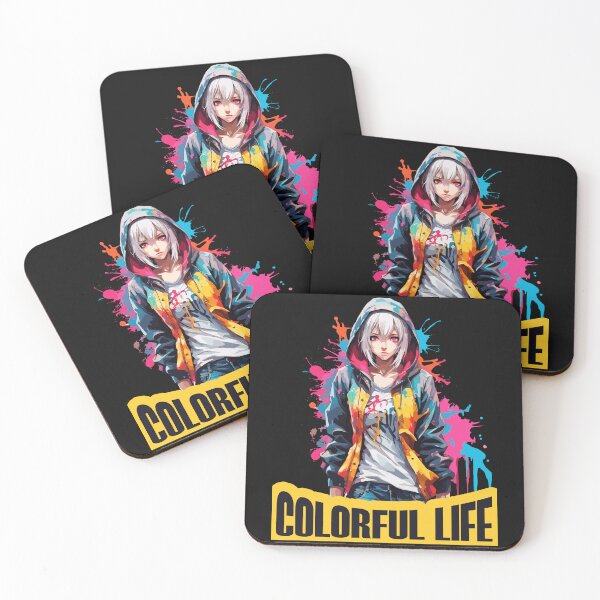 Item preview, Anime girls with splashes of color designed and sold by Ultimate-Rabbit.