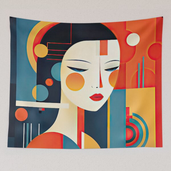 Item preview, Explore Simplistic & Minimalistic Japanese Geisha Portraits with a Majestic Touch designed and sold by ArtificialGenes.