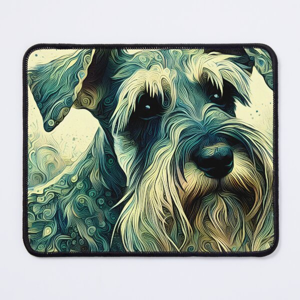 Item preview, Impressionist Schnauzer in Greens designed and sold by Humbugle.
