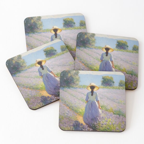 Item preview, Girl in Lavender Field, Oil painting Style designed and sold by SAFORDO.